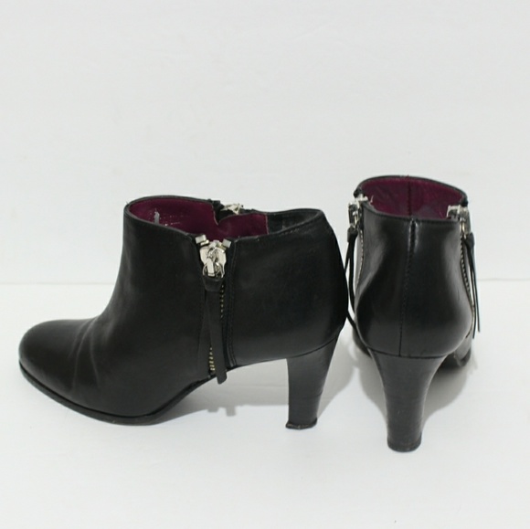 Coach Shoes - Coach black leather booties size 7